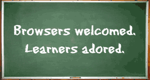 Browsers welcomed sign